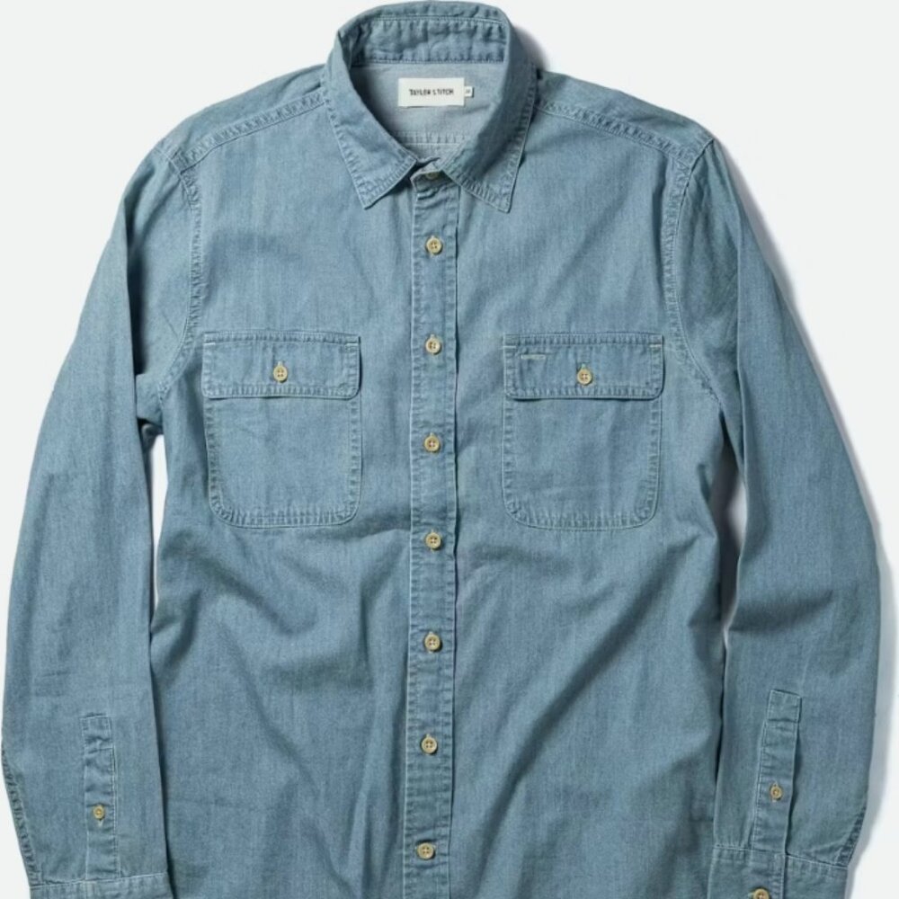 Taylor Stitch Blue Casual Button Down Shirt